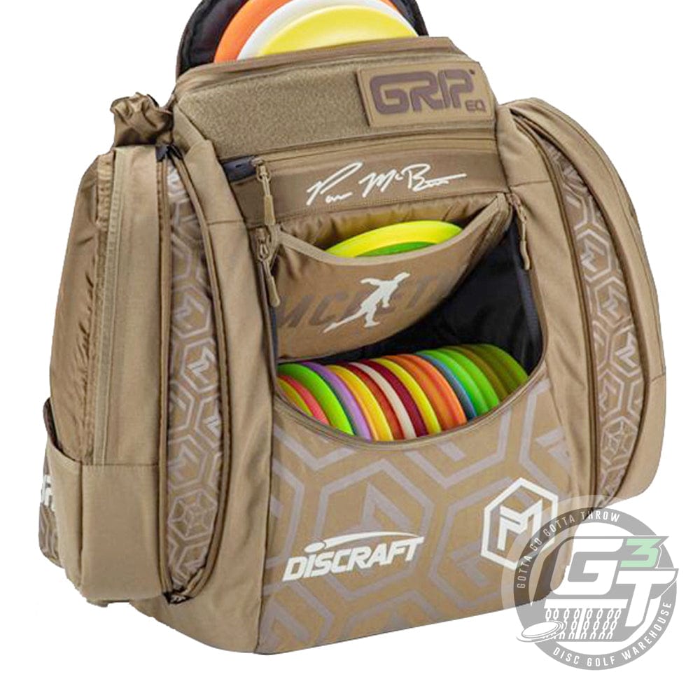 Discraft Bag Sand Discraft GripEQ Paul McBeth AX5 Signature Series Backpack Disc Golf Bag