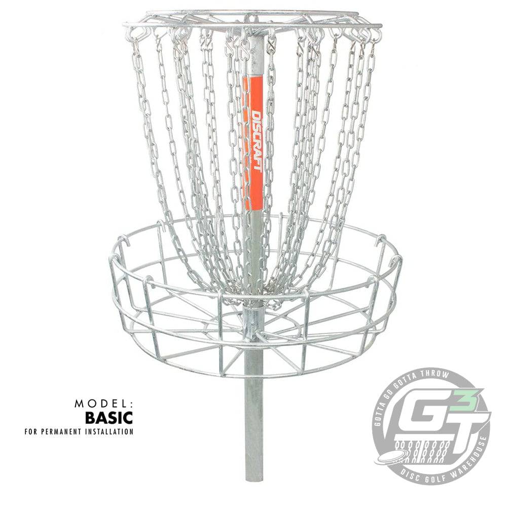Discraft Basket No Frills Installable w/ Extra Long Pole Discraft ChainStar 24-Chain Disc Golf Basket