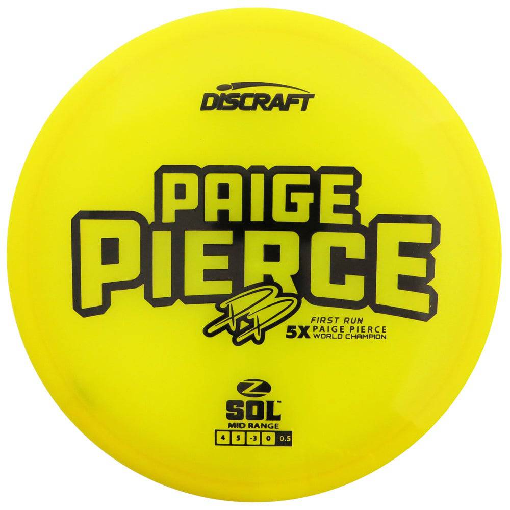 Discraft Golf Disc Discraft Limited Edition First Run Paige Pierce 5X Signature Elite Z Sol Midrange Golf Disc