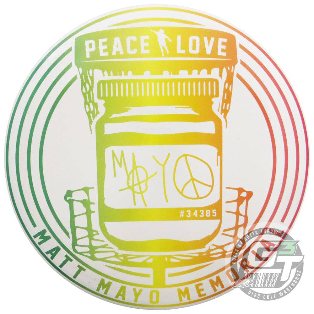 Discraft Golf Disc Discraft Limited Edition Matt Mayo Memorial Peace & Love SuperColor ESP Buzzz Midrange Golf Disc - Rasta
