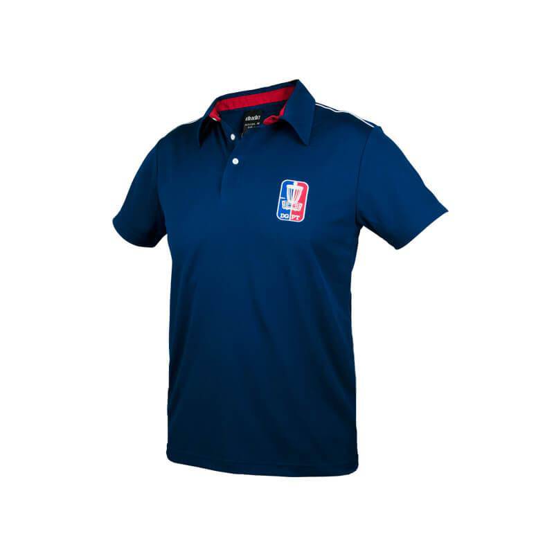 DUDE Apparel XS / Navy Blue DUDE Disc Golf Pro Tour Short Sleeve Performance Disc Golf Polo Shirt