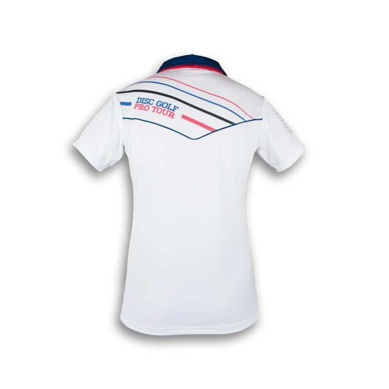 DUDE Ladies Disc Golf Pro Tour Short Sleeve Performance Disc Golf Polo Shirt - Gotta Go Gotta Throw