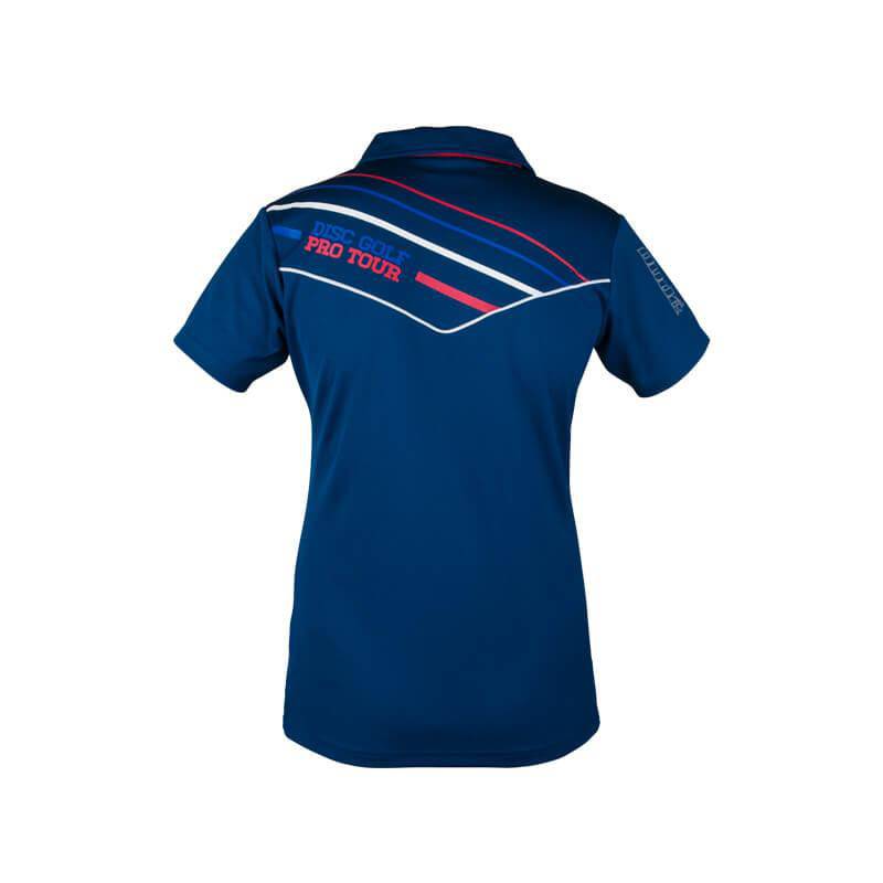 DUDE Ladies Disc Golf Pro Tour Short Sleeve Performance Disc Golf Polo Shirt - Gotta Go Gotta Throw