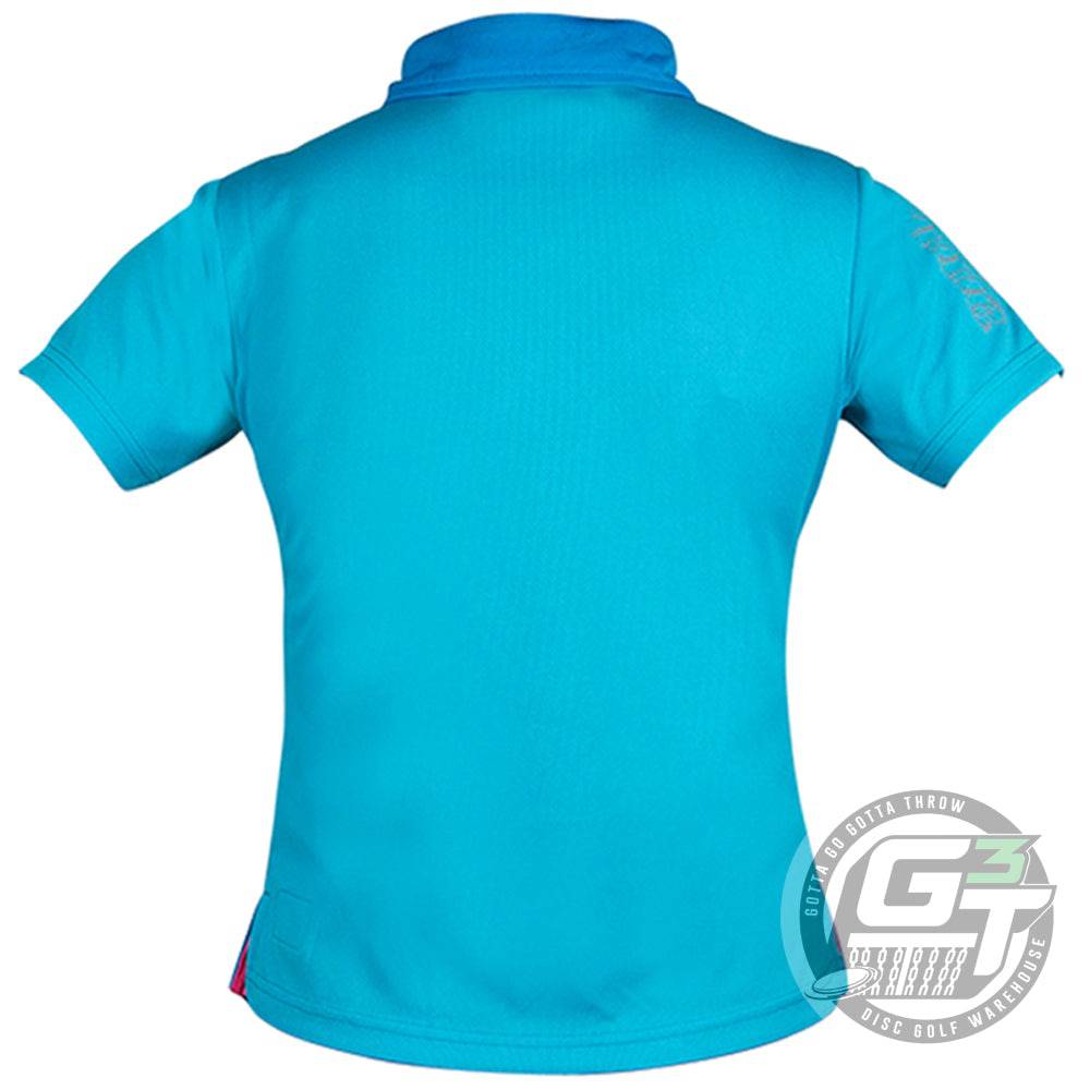 DUDE Ladies Melodie Bailey Short Sleeve Performance Disc Golf Polo Shirt - Gotta Go Gotta Throw