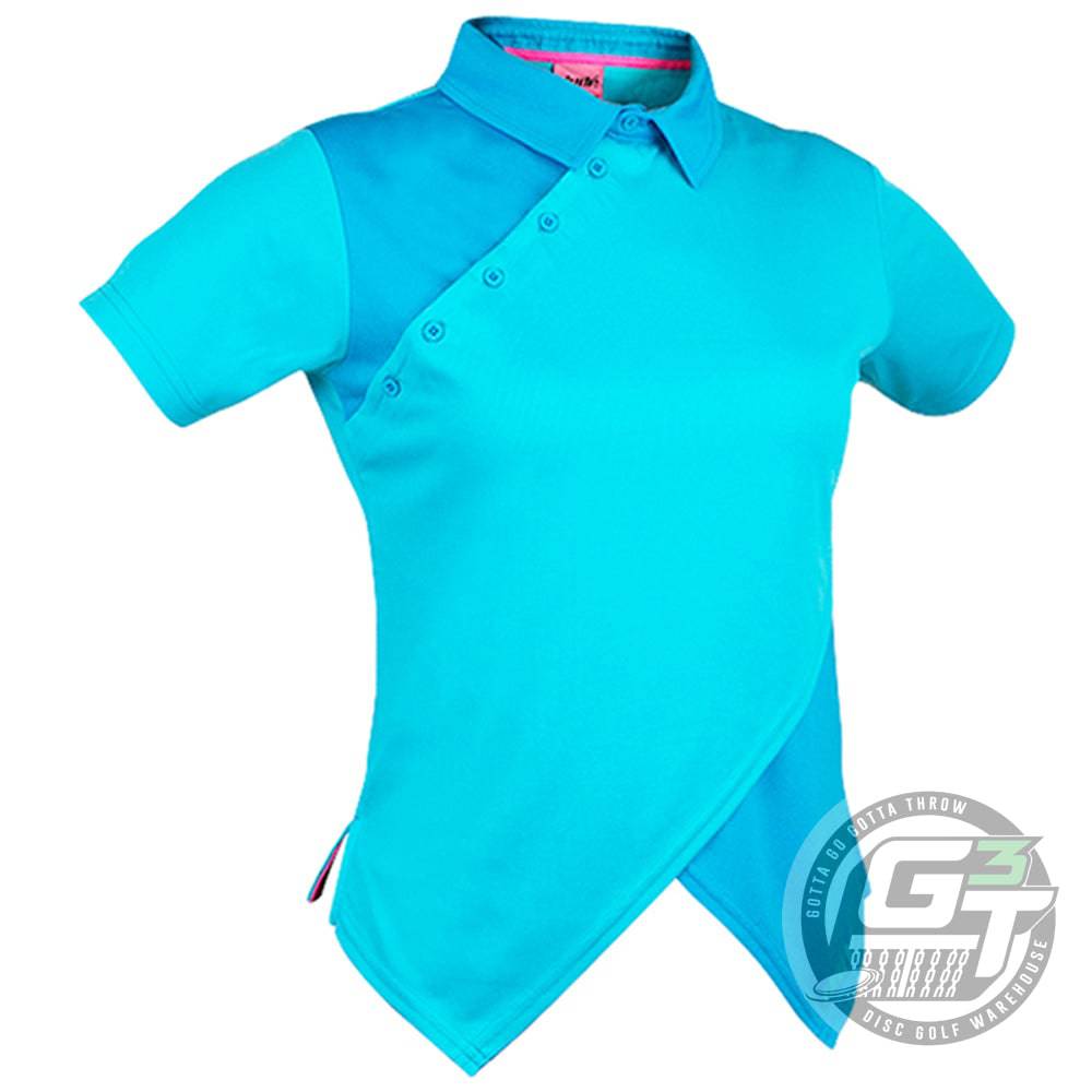 DUDE Apparel XXS / Blue DUDE Ladies Melodie Bailey Short Sleeve Performance Disc Golf Polo Shirt