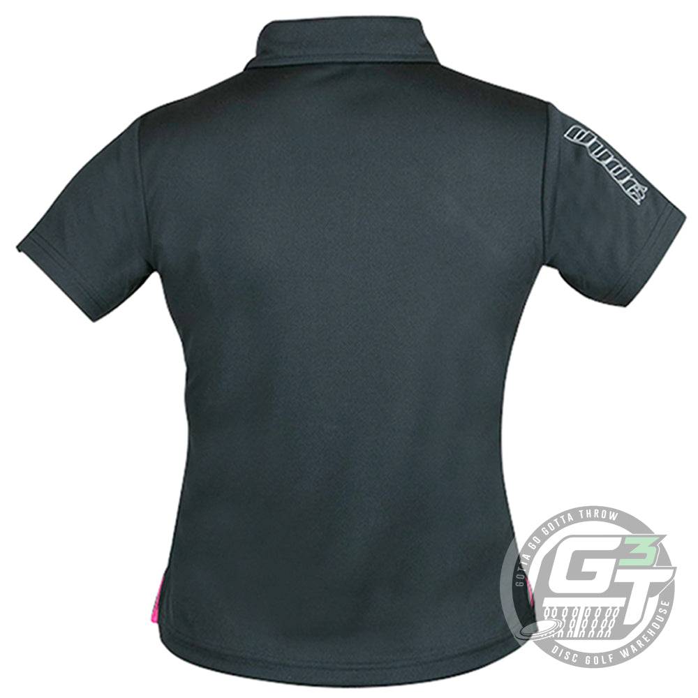 DUDE Ladies Melodie Bailey Short Sleeve Performance Disc Golf Polo Shirt - Gotta Go Gotta Throw