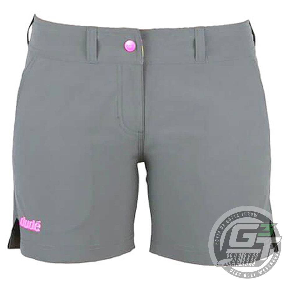 DUDE Ladies Pro 5" Inleg Disc Golf Shorts - Gotta Go Gotta Throw