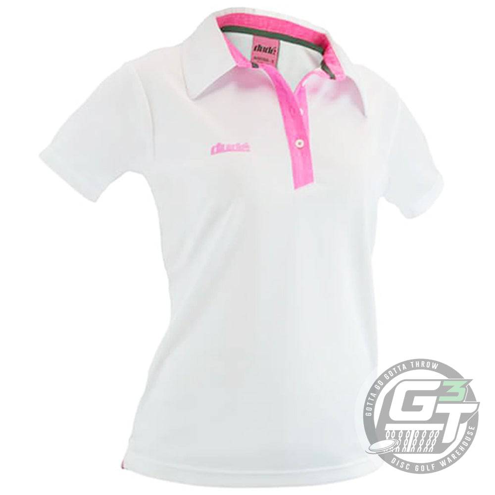 DUDE Apparel XXS / White DUDE Ladies Pro Short Sleeve Performance Disc Golf Polo Shirt