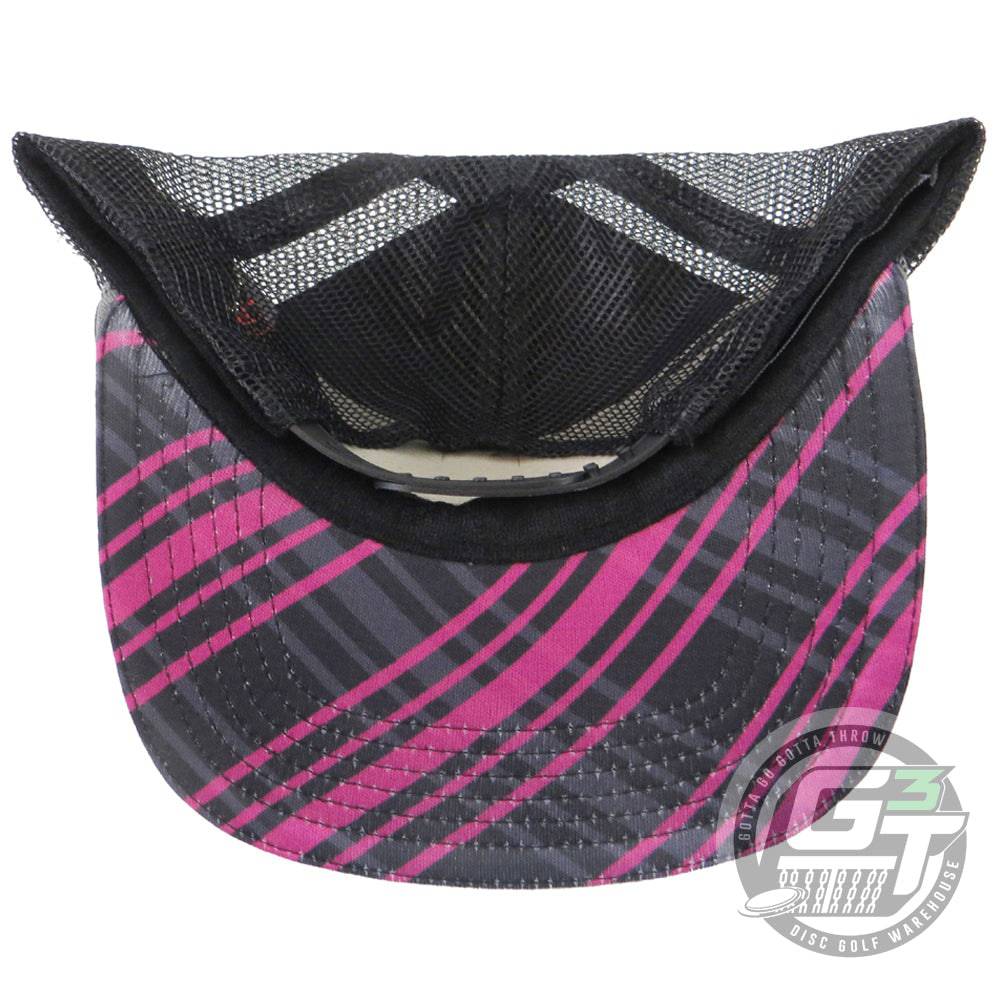 DUDE Apparel S / M / Pink Plaid / Black DUDE Melodie Bailey Trucker Cap Adjustable Mesh Disc Golf Hat