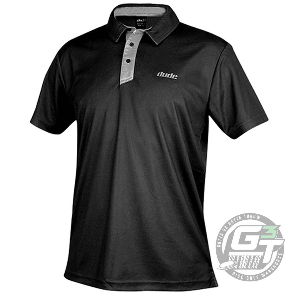 DUDE Apparel XS / Black DUDE Pro Short Sleeve Performance Disc Golf Polo Shirt