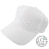 DUDE Apparel White DUDE Tech Flex Logo FlexFit Disc Golf Hat