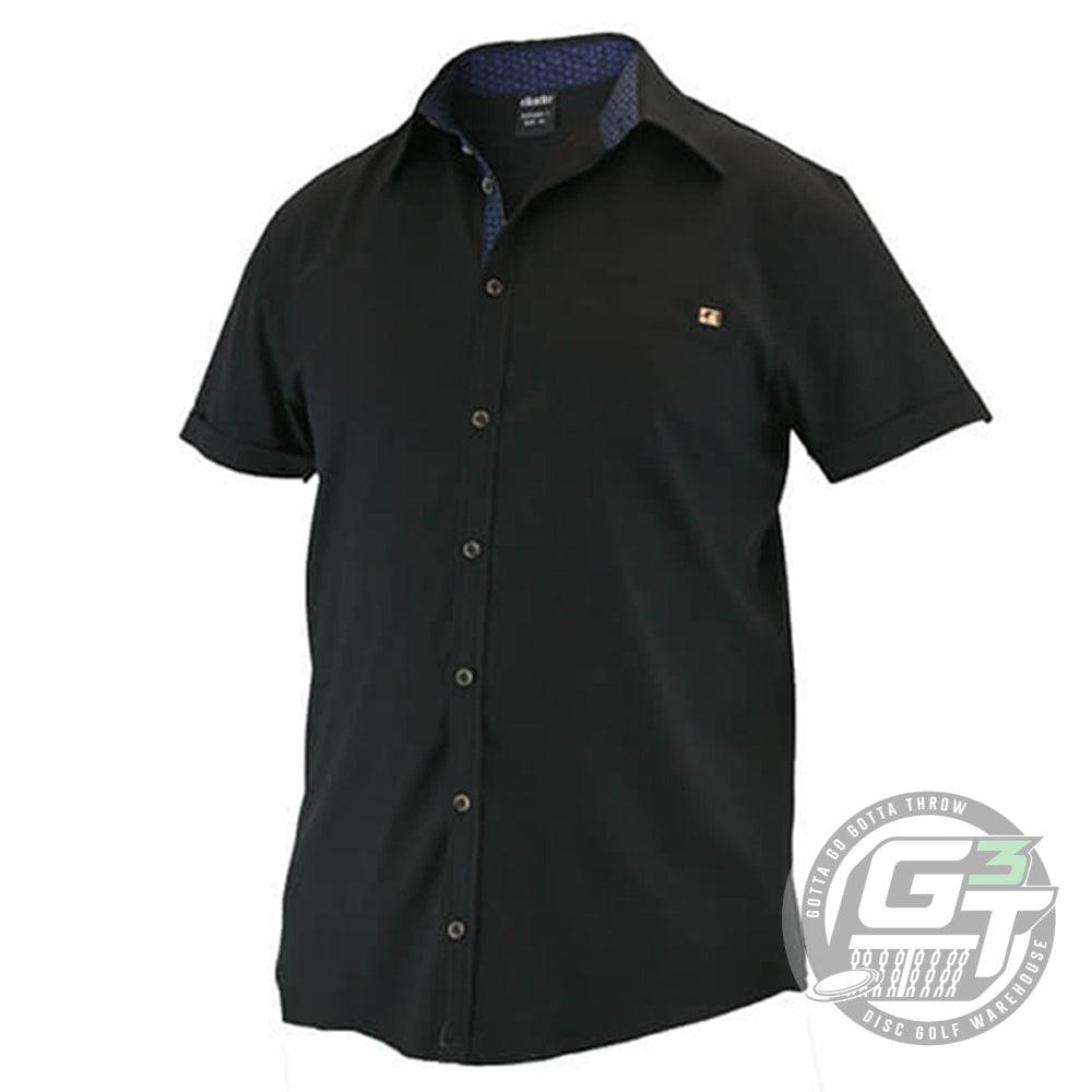 DUDE Woven Collared Short Sleeve Disc Golf Shirt - Gotta Go Gotta Throw