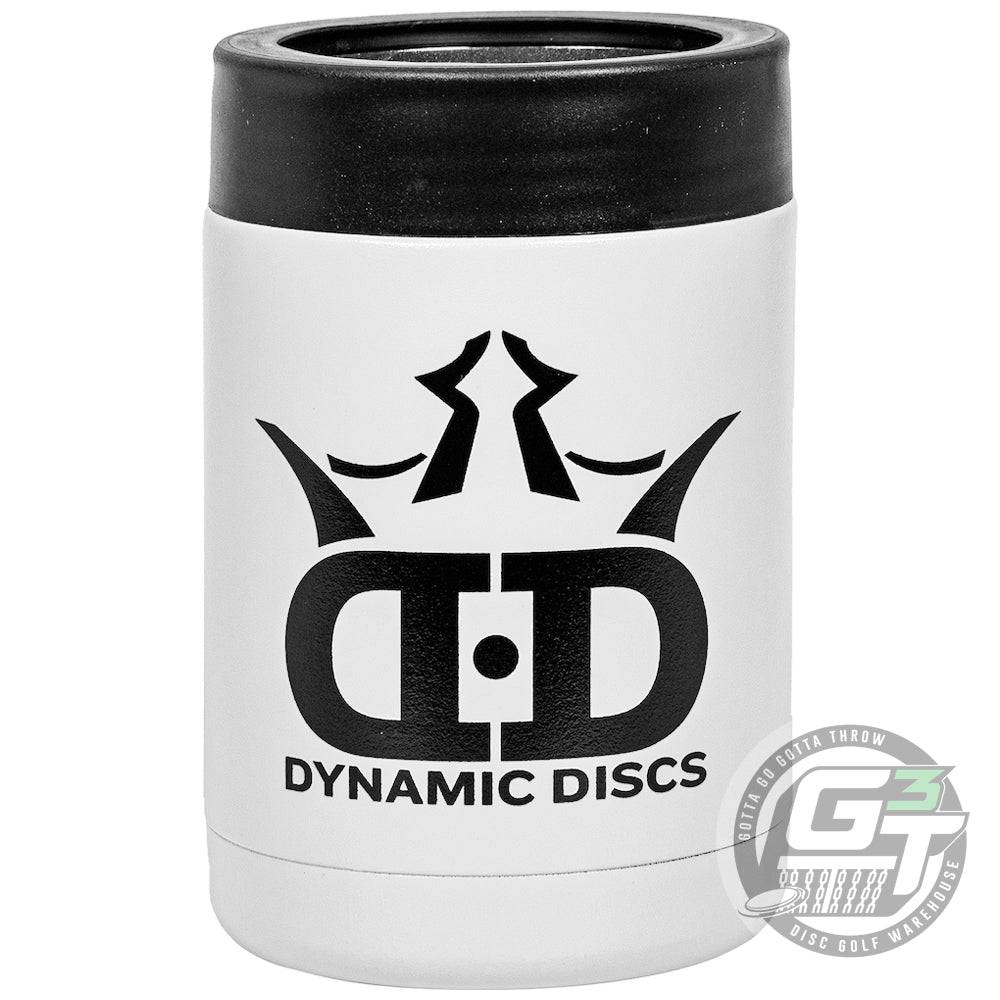 Dynamic Discs Accessory White Dynamic Discs Logo Stainless Steel Can Keeper Insulated Beverage Cooler