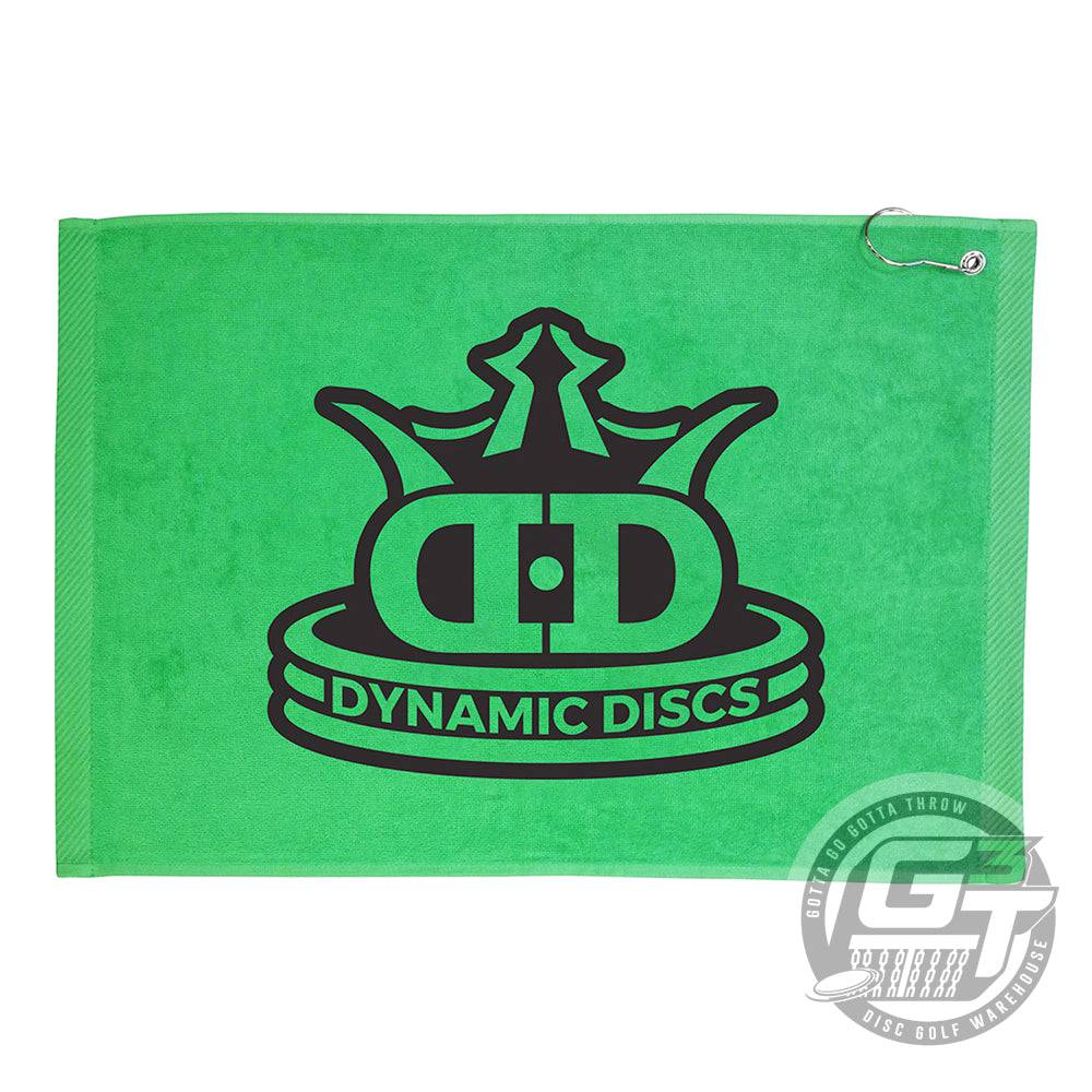 Dynamic Discs Accessory Lime Green Dynamic Discs Stacked Logo Disc Golf Towel