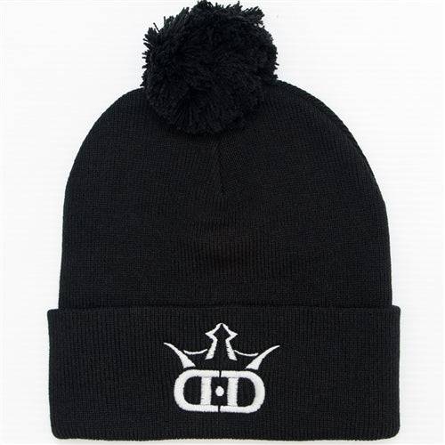 Dynamic Discs DD Logo Knit Pom Beanie Winter Disc Golf Hat - Gotta Go Gotta Throw