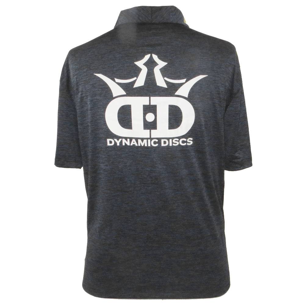 Dynamic Discs Apparel M / Black Dynamic Discs Heather Short Sleeve Performance Disc Golf Polo Shirt