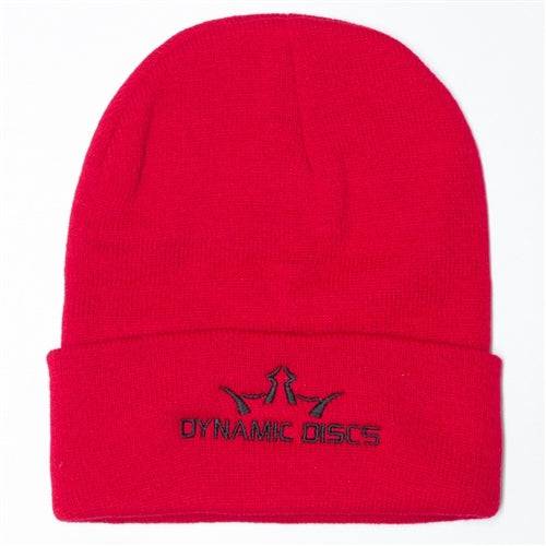 Dynamic Discs Apparel Red Dynamic Discs King D's Logo Knit Beanie Winter Disc Golf Hat