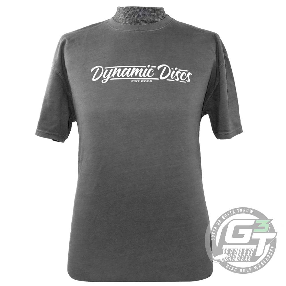 Dynamic Discs Apparel M / Gray Dynamic Discs Script Logo Short Sleeve Disc Golf T-Shirt