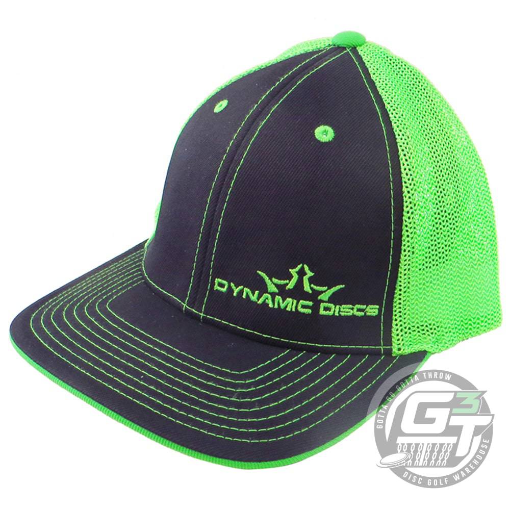 Dynamic Discs Apparel S / M / Black / Green Dynamic Discs Two-Tone King D's FlexFit Mesh Disc Golf Hat
