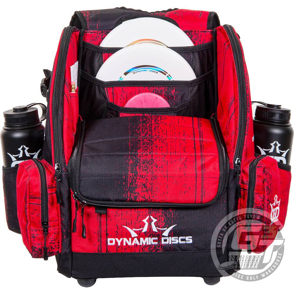 Dynamic Discs Bag Atomic Red Dynamic Discs Combat Commander Backpack Disc Golf Bag