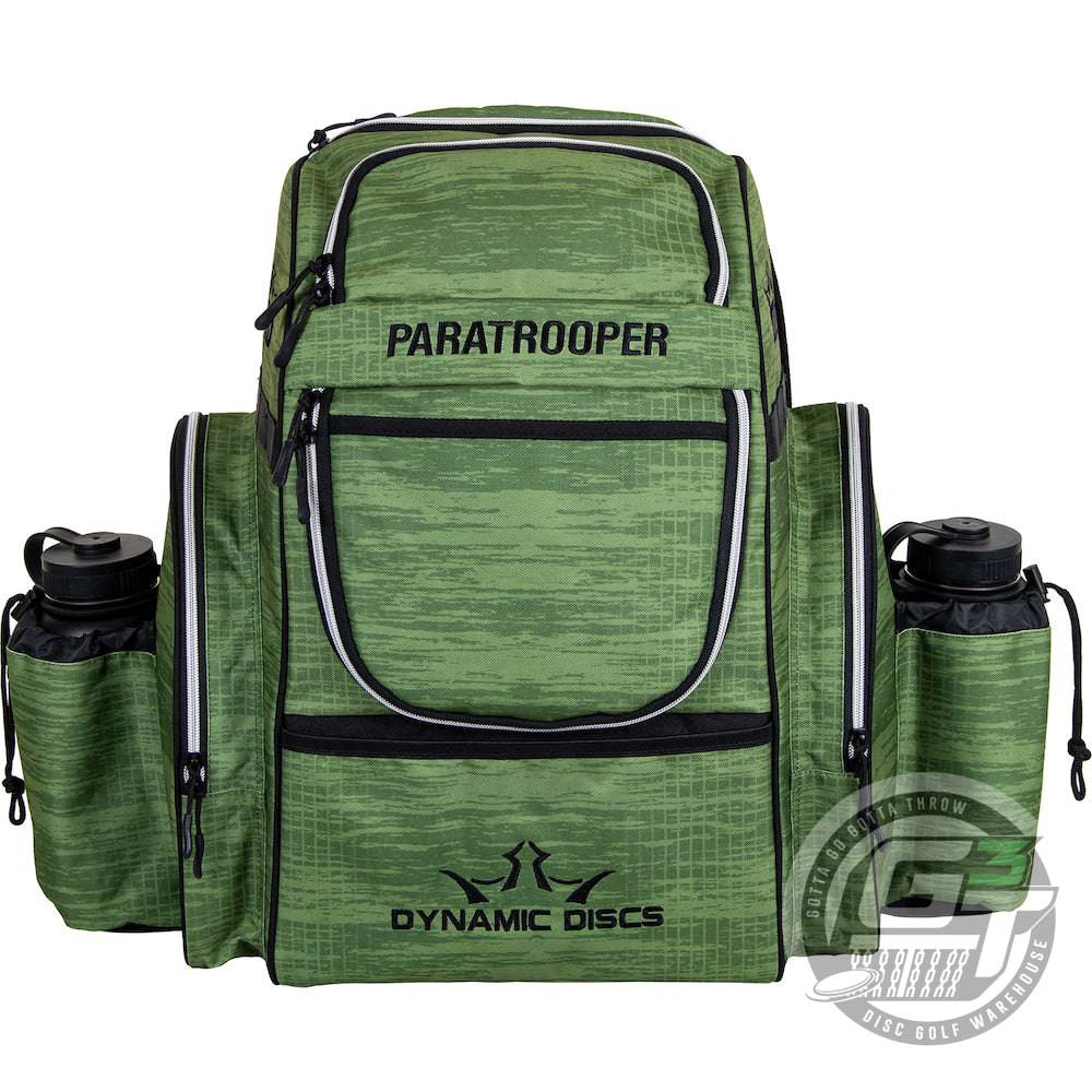 Dynamic Discs Bag Scratched Camo Green Dynamic Discs Paratrooper Backpack Disc Golf Bag