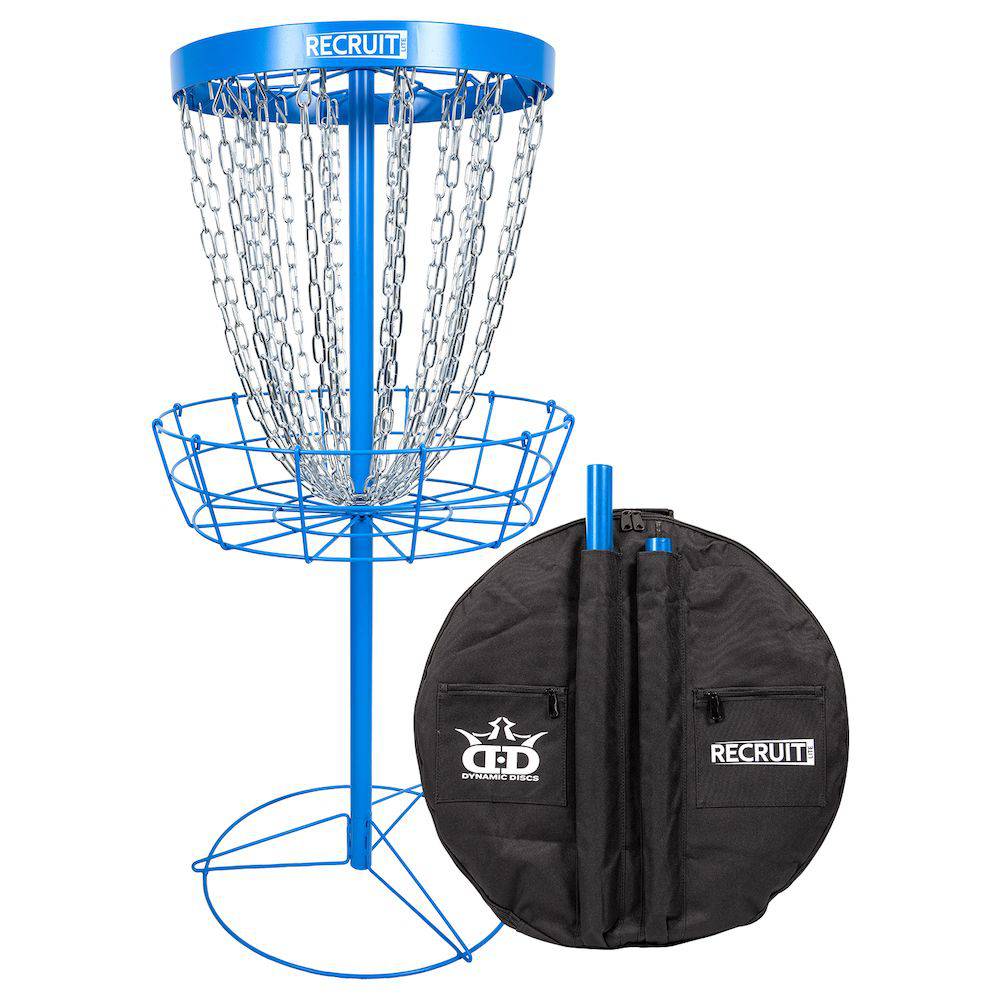 Dynamic Discs Basket Blue Dynamic Discs Recruit Lite 24-Chain Disc Golf Basket w/ Carry Bag