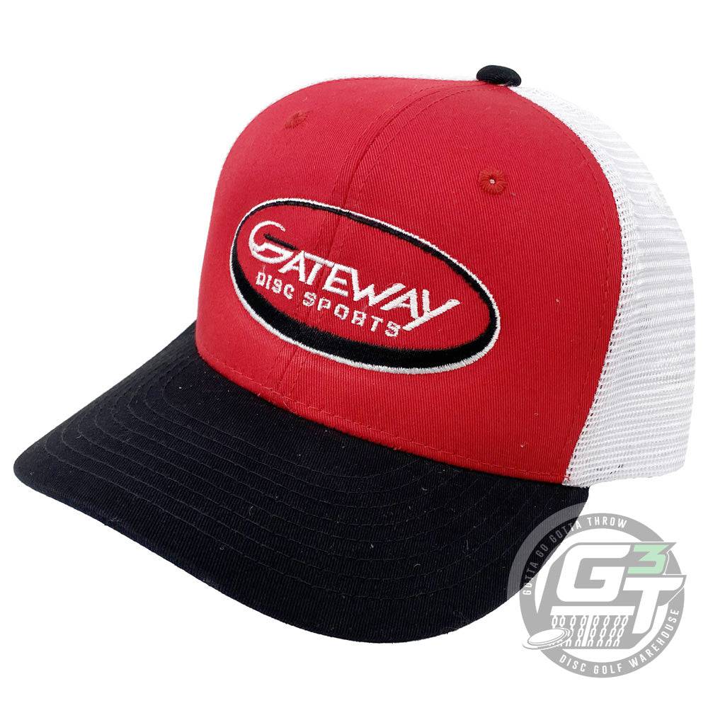 Gateway Disc Sports Apparel Red / Black / White Gateway Disc Sports GDS Logo Snapback Mesh Disc Golf Hat