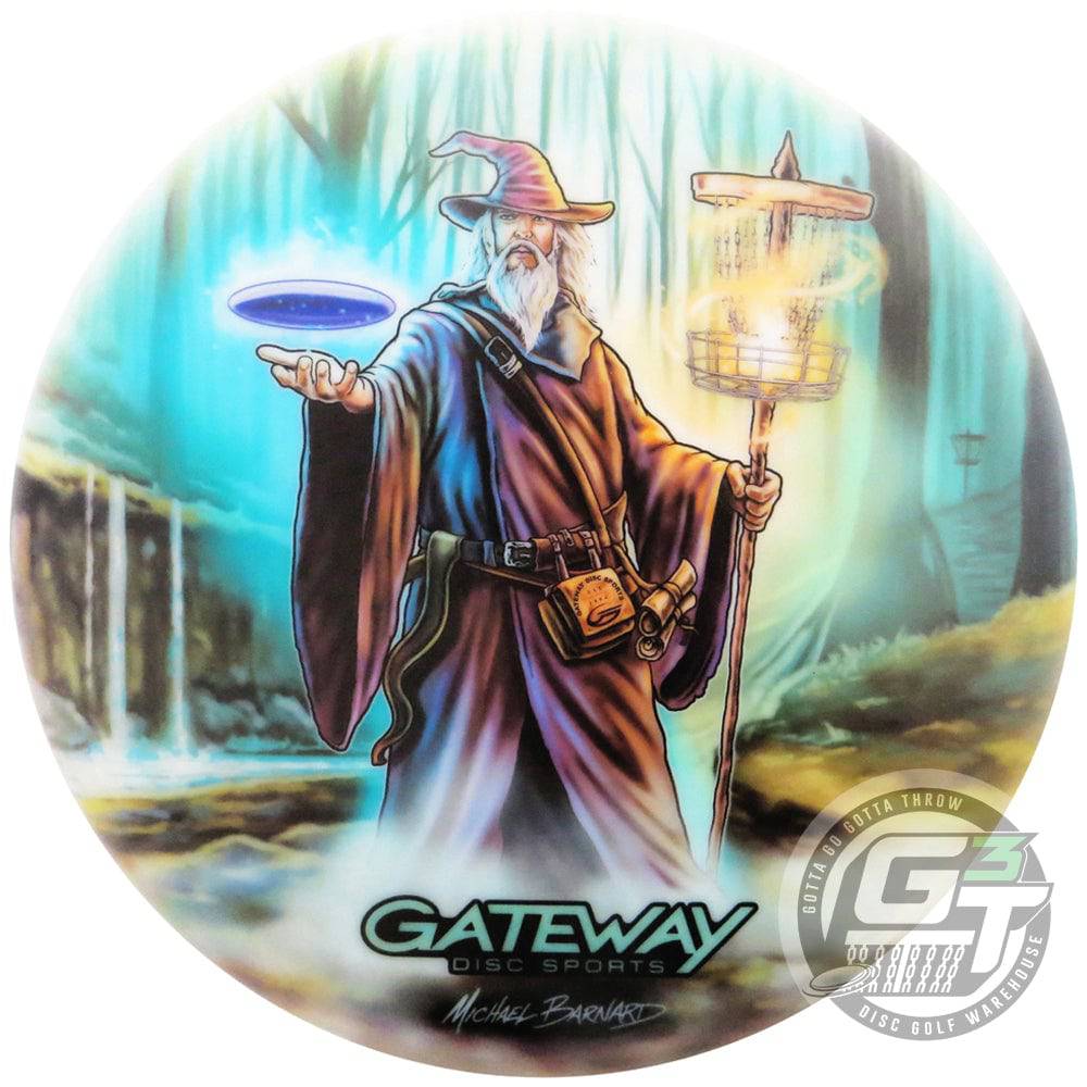 Gateway Disc Sports Golf Disc Gateway Limited Edition Artist Series V1 Full Color Diamond Wizard Putter Golf Disc