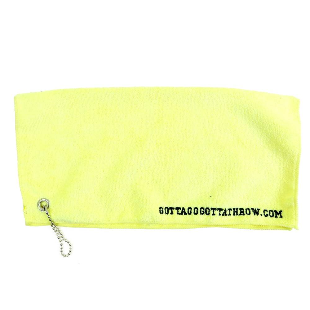 Gotta Go Gotta Throw Accessory Yellow Gotta Go Gotta Throw Embroidered 16" Micro-Fleece Disc Golf Towel