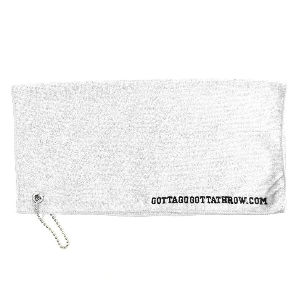 Gotta Go Gotta Throw Accessory White Gotta Go Gotta Throw Embroidered 16" Micro-Fleece Disc Golf Towel