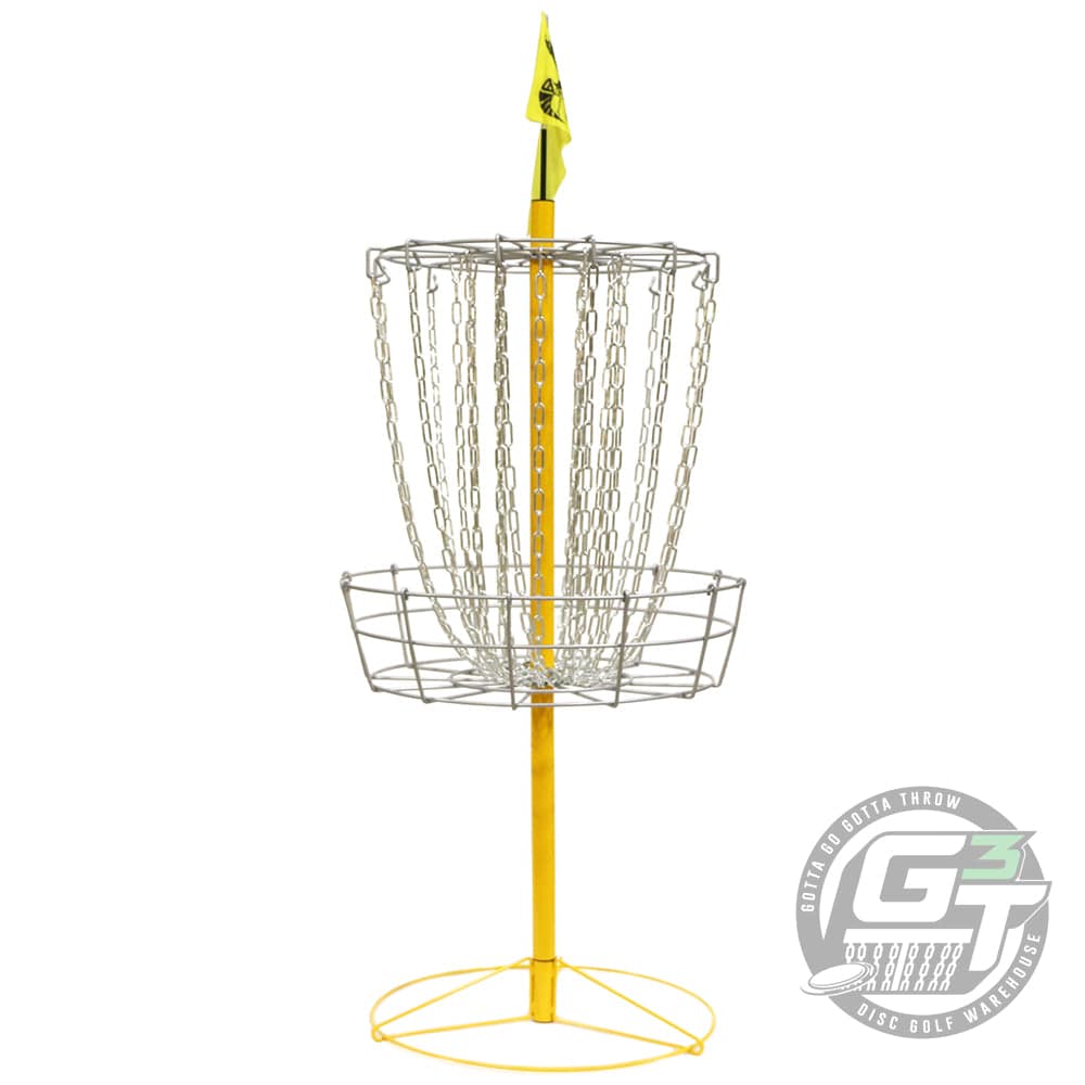 Hive Disc Golf Basket Hive Disc Golf Yellow Jacket Double Chain 24-Chain Disc Golf Basket