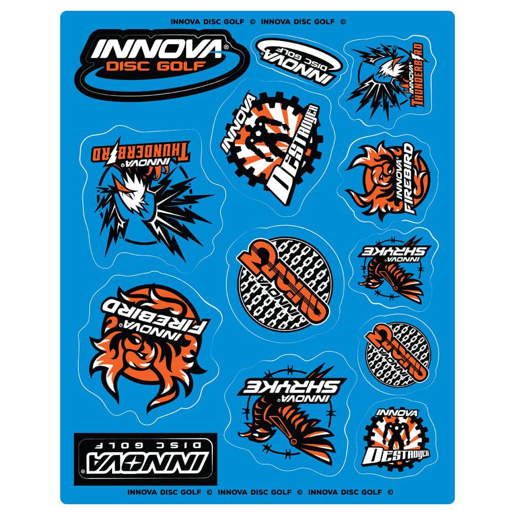 Innova Sticker Logo Innova Disc Golf Destroyer / Shryke / Thunderbird Sticker Sheet – Gotta ...