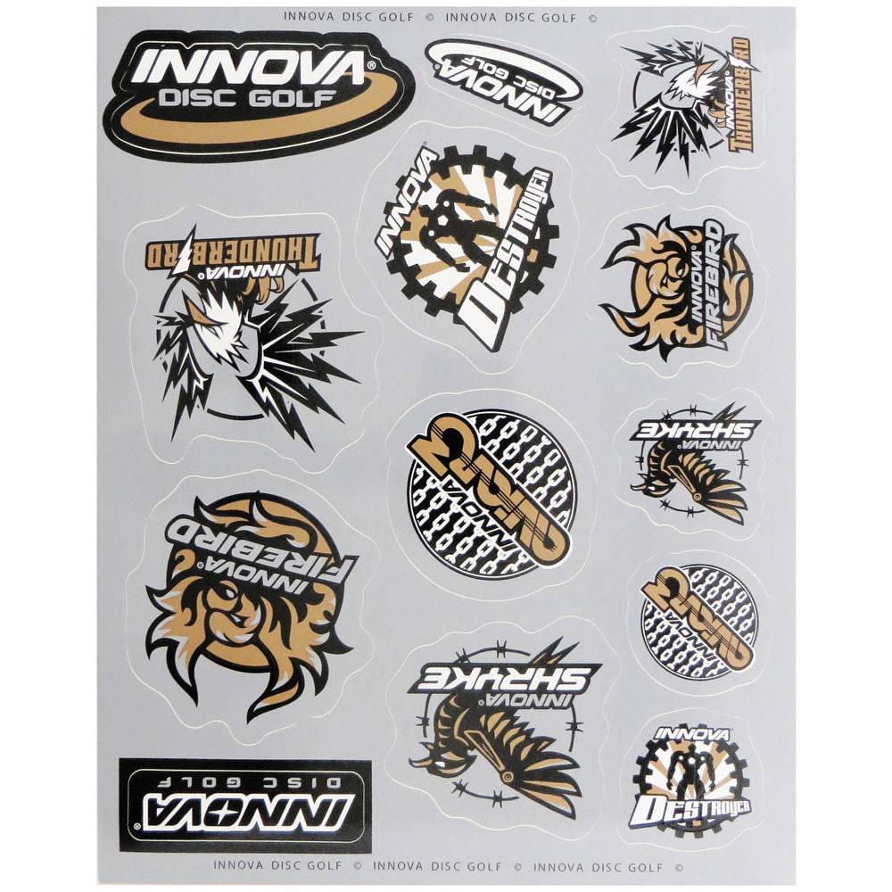 Innova Accessory Black / Gray Innova Disc Golf Icon Sticker Sheet