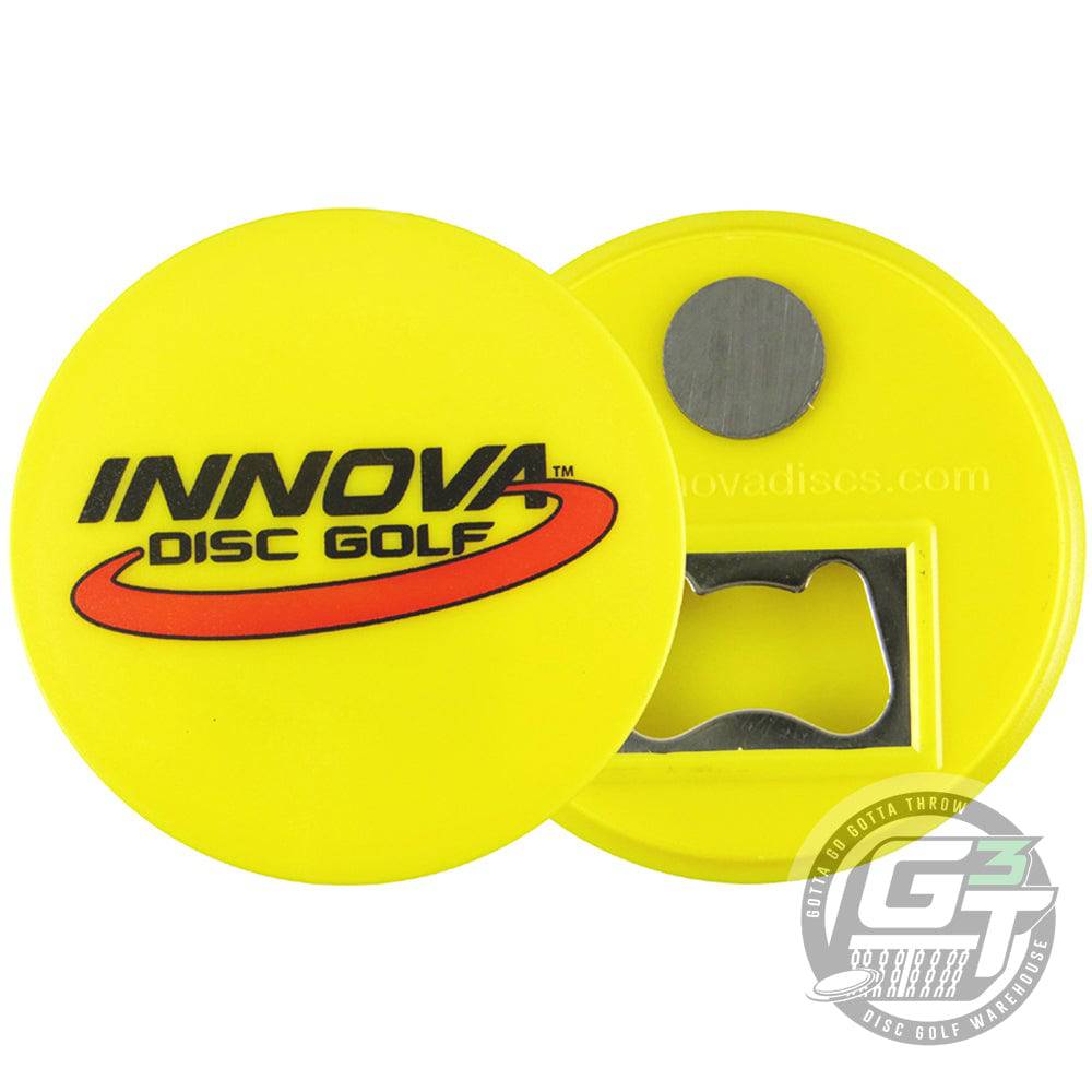 Innova Accessory Yellow Innova Logo Bottle Opener Fridge Magnet Mini Marker Disc