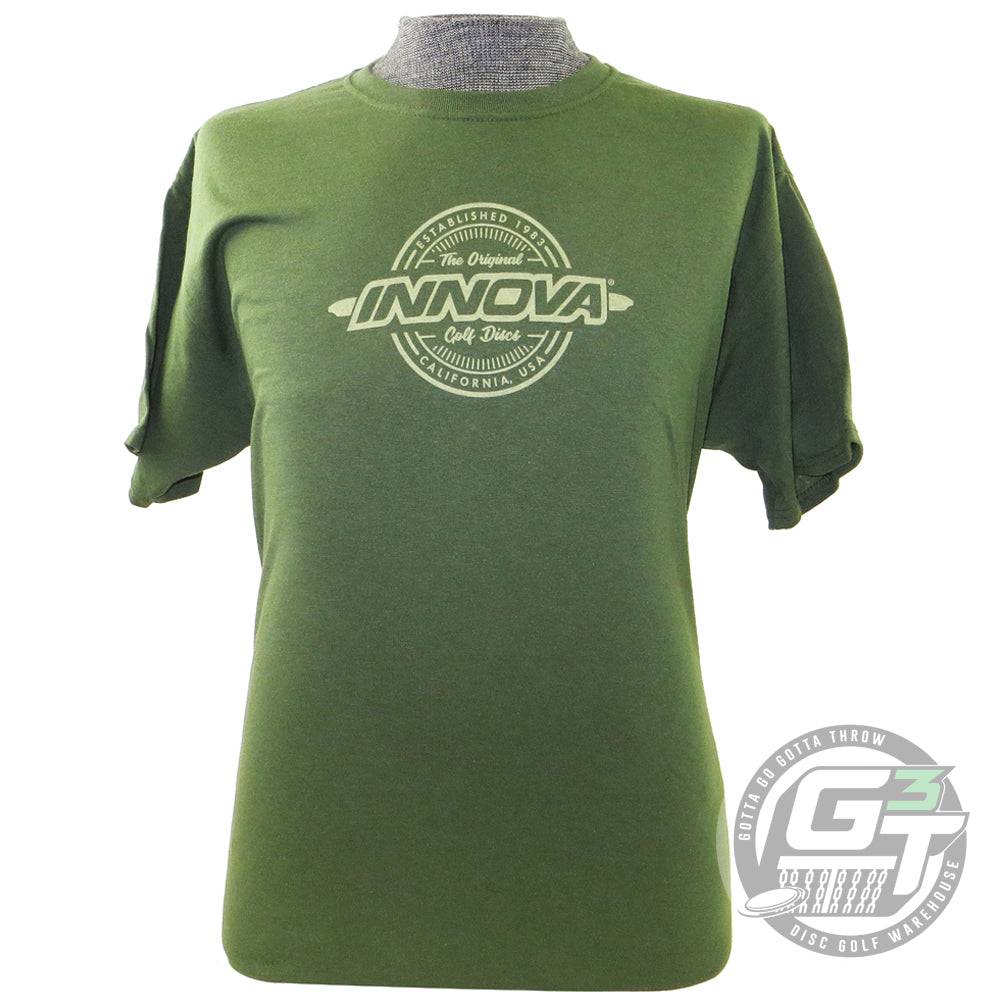 Innova Apparel S / Olive Green Innova Heritage Short Sleeve Disc Golf T-Shirt