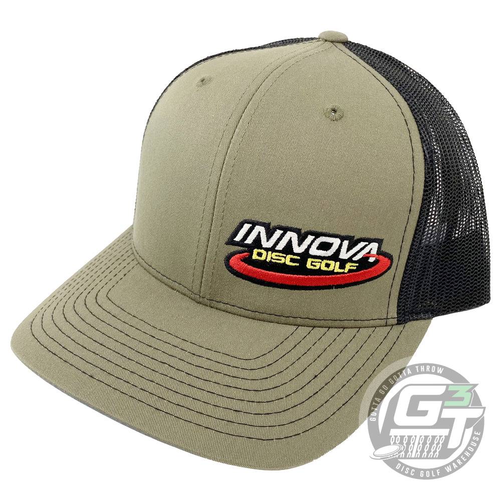 Innova Apparel Olive Green / Black Innova Logo Adjustable Mesh Disc Golf Hat