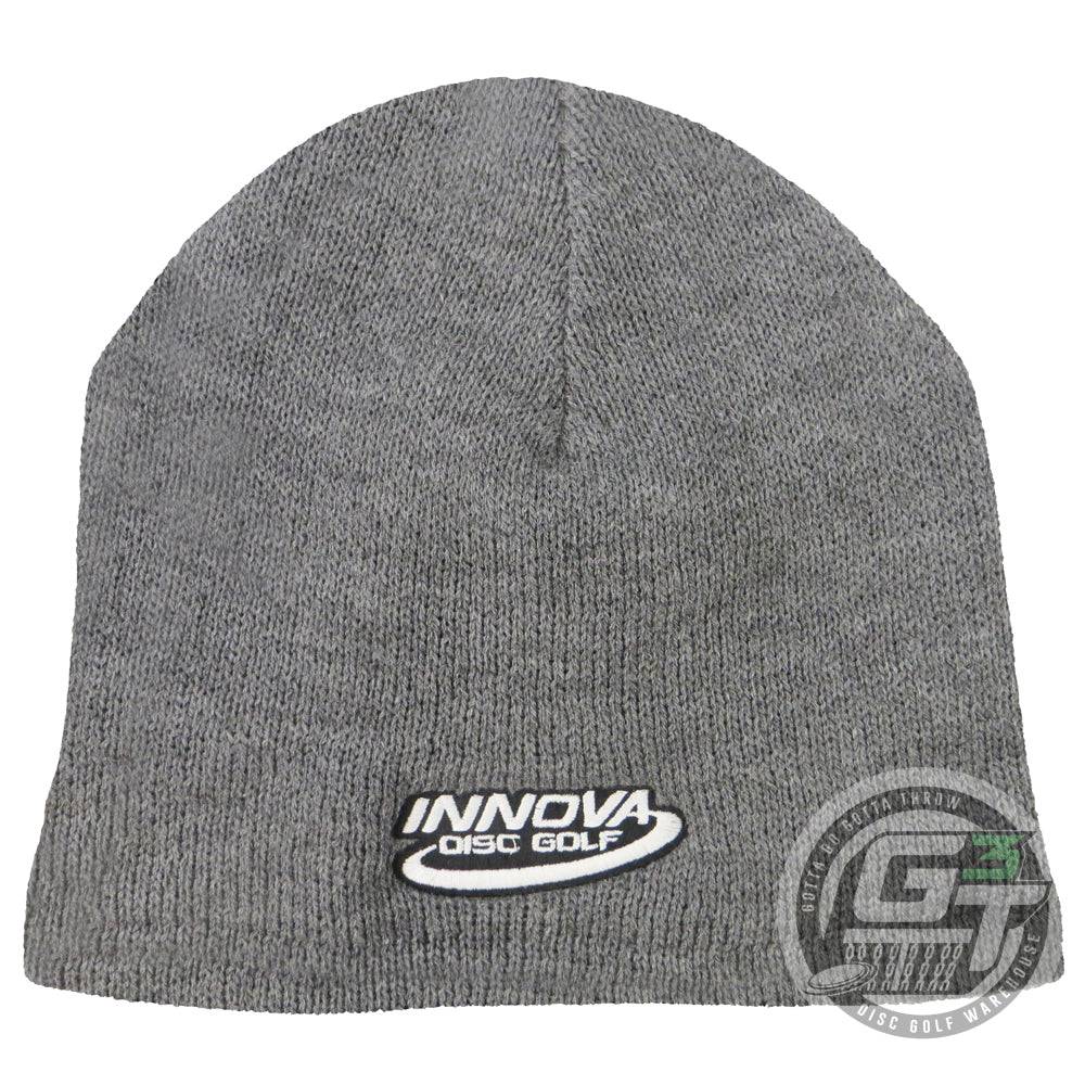 Innova Apparel Gray Innova Logo Solid Fleece Lined Knit Beanie Winter Disc Golf Hat