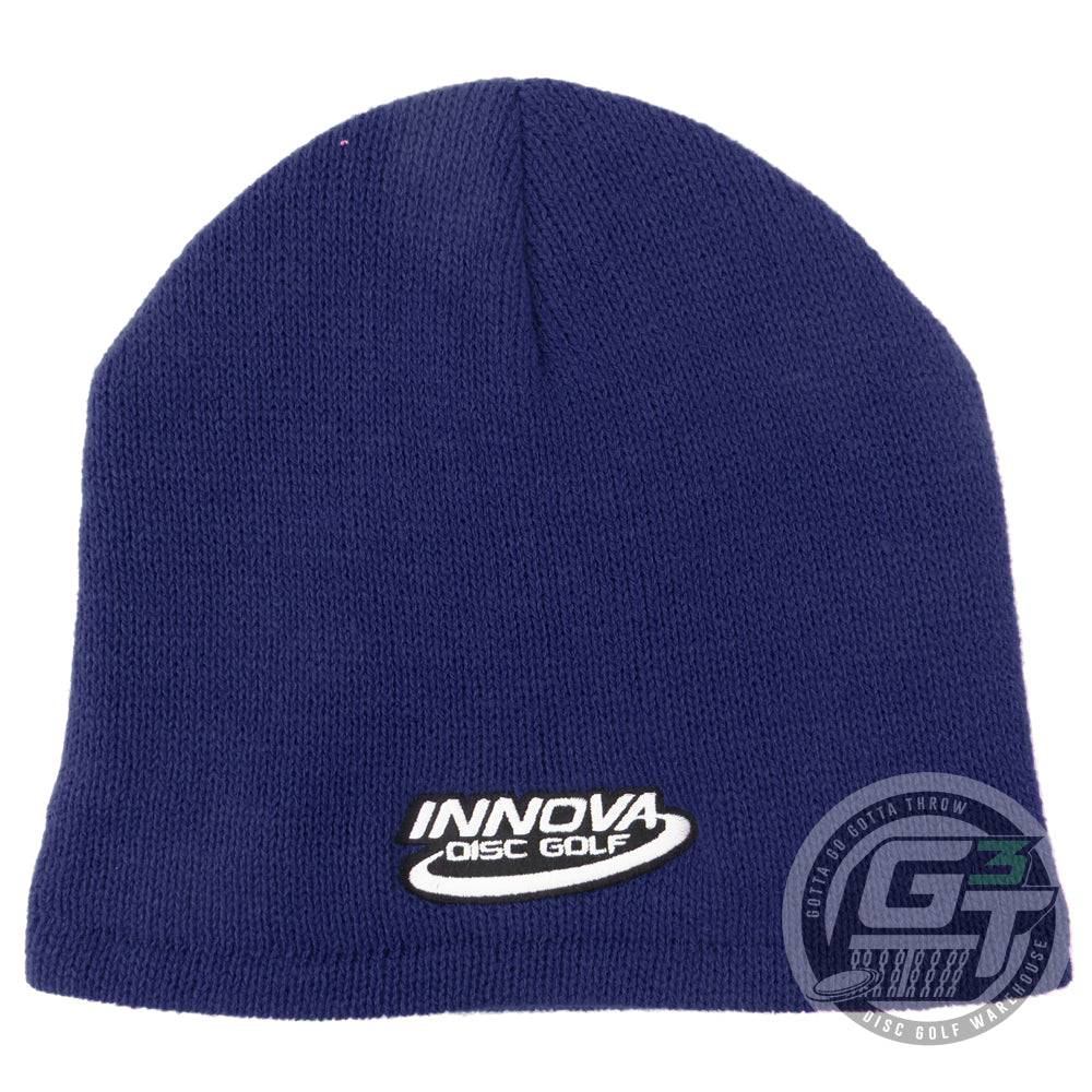 Innova Logo Solid Fleece Lined Knit Beanie Winter Disc Golf Hat - Gotta Go Gotta Throw