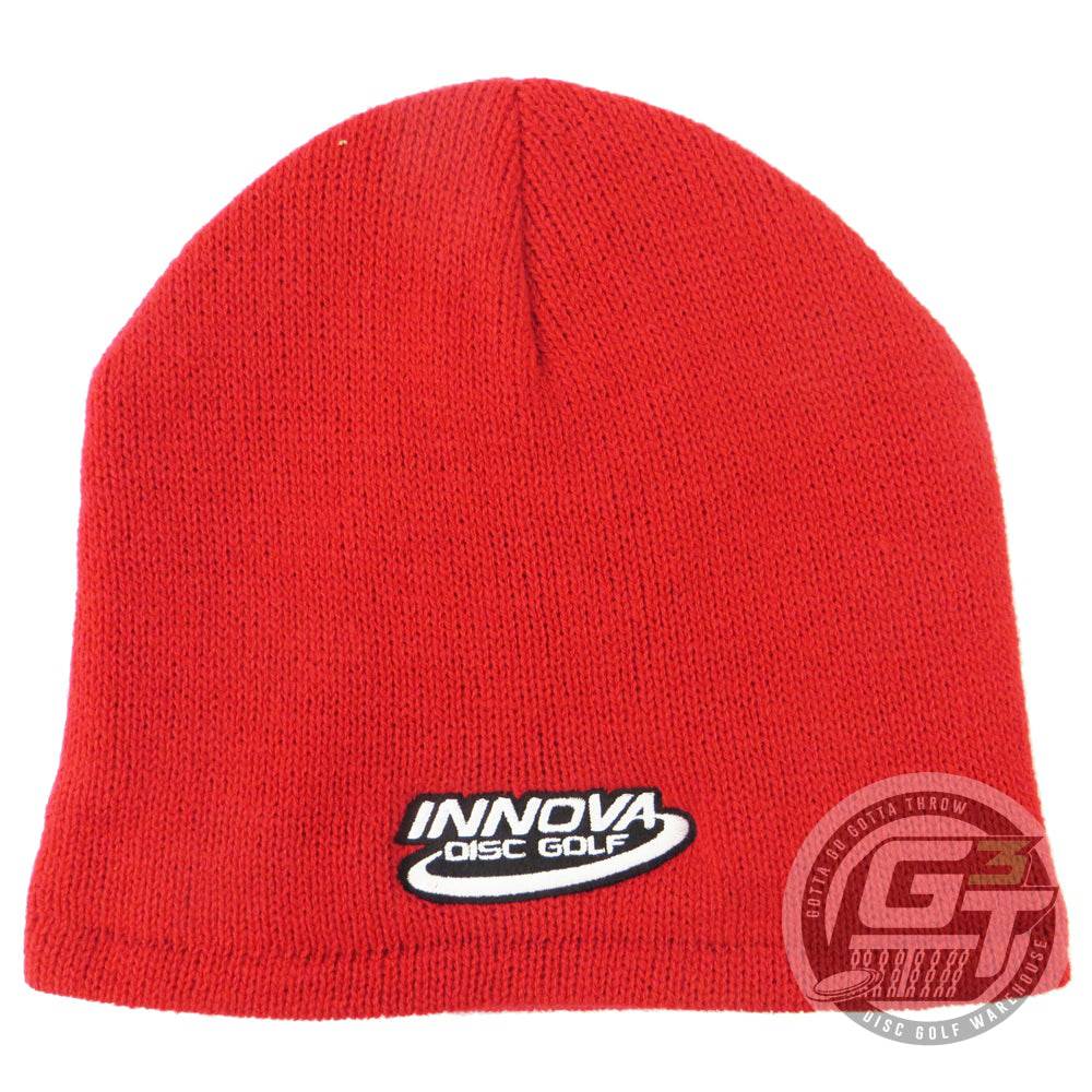 Innova Logo Solid Fleece Lined Knit Beanie Winter Disc Golf Hat - Gotta Go Gotta Throw