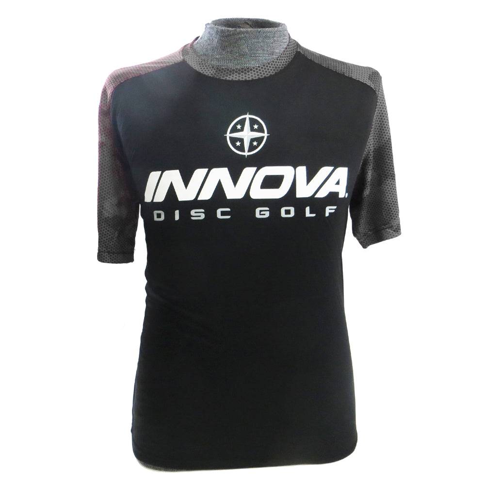 Innova Apparel S / Black / Gray Innova Rising Star Hex Camo Short Sleeve Performance Disc Golf Jersey