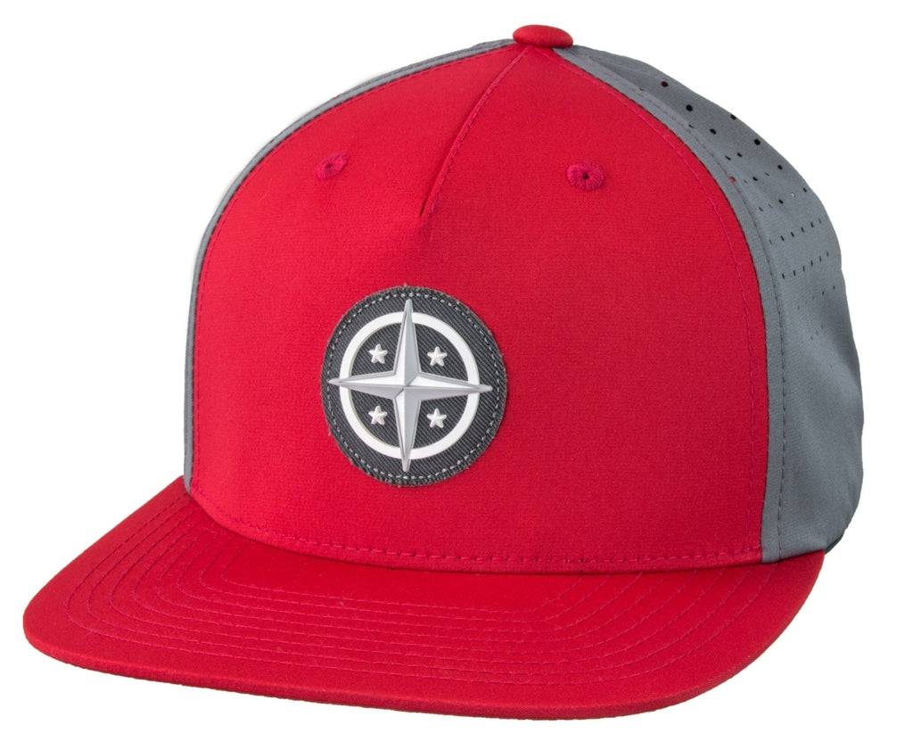 Innova Apparel Red / Gray Innova Star Patch Adjustable Performance Disc Golf Hat