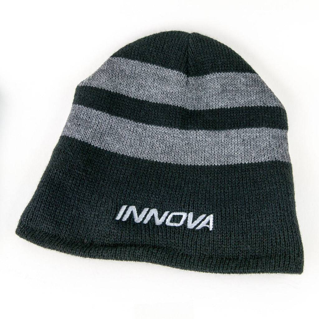 Innova Striped Fleece Lined Knit Beanie Winter Disc Golf Hat - Gotta Go Gotta Throw