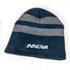 Innova Apparel Navy Blue / Gray Innova Striped Fleece Lined Knit Beanie Winter Disc Golf Hat