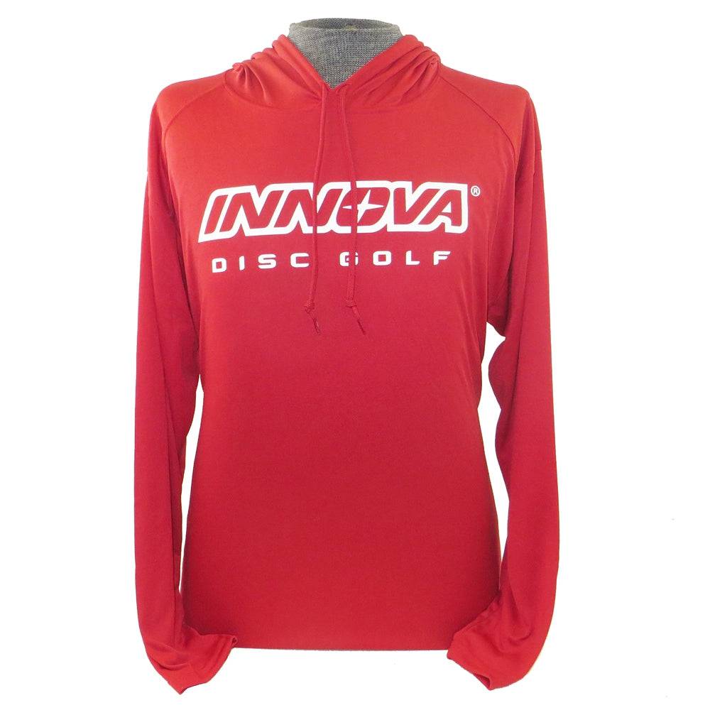 Innova Apparel S / Red Innova Unity Hooded Long Sleeve Performance Disc Golf T-Shirt
