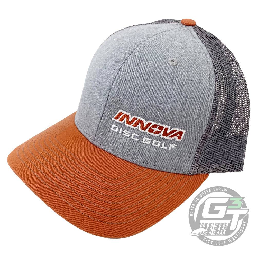 Innova Apparel Gray / Orange Innova Unity Logo Adjustable Mesh Disc Golf Hat