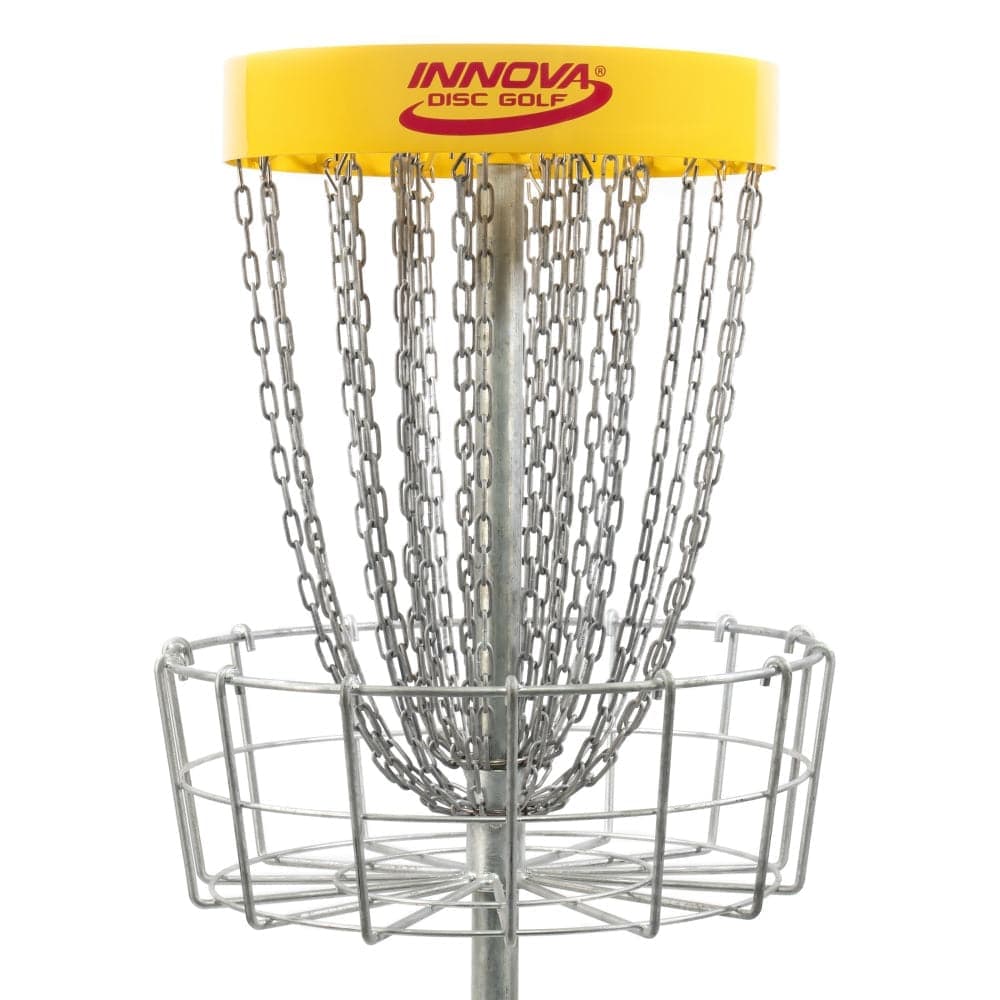 Innova Basket Installable w/ Locking Collar / Yellow Innova DISCatcher Pro 28-Chain Disc Golf Basket