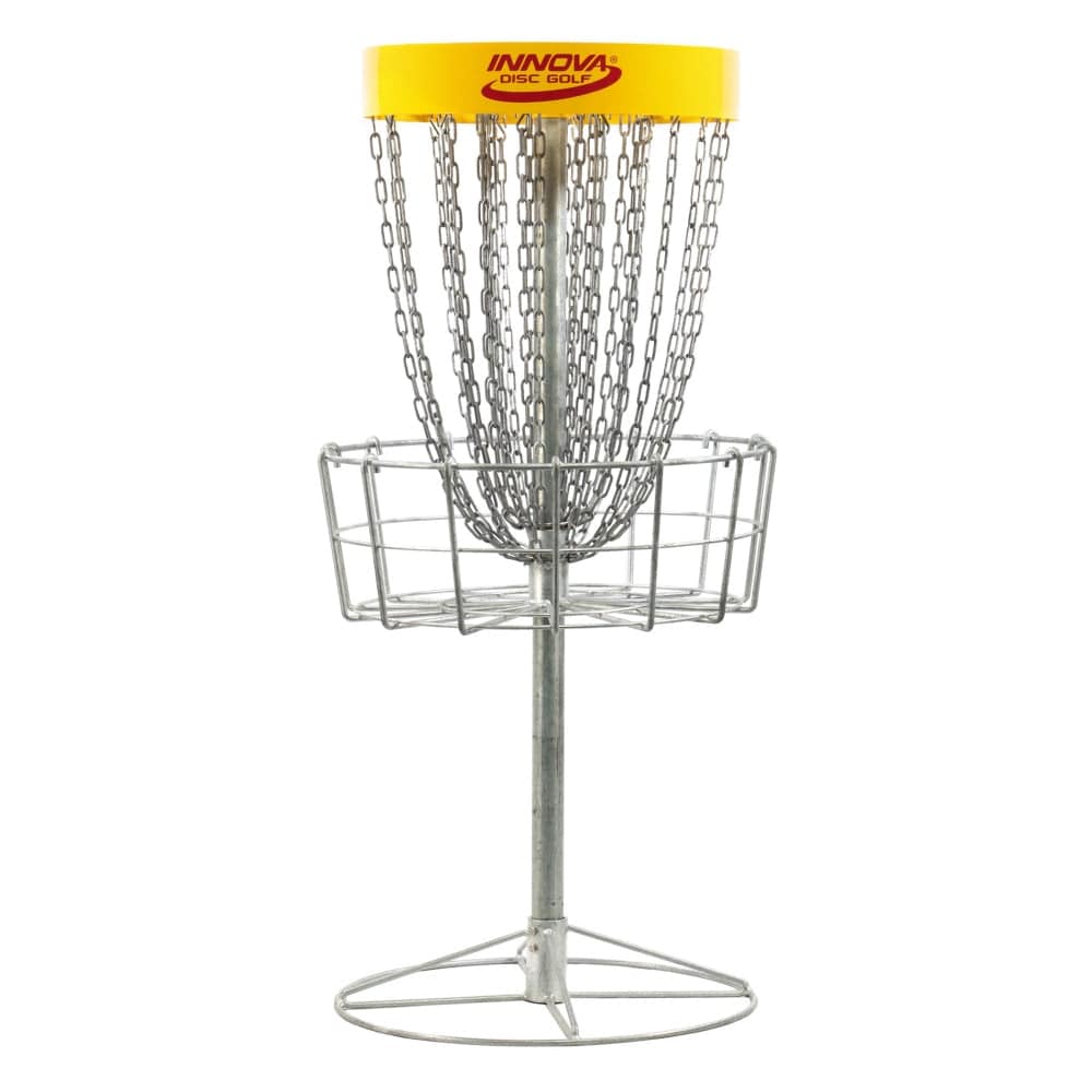 Innova Basket Portable / Yellow Innova DISCatcher Pro 28-Chain Disc Golf Basket