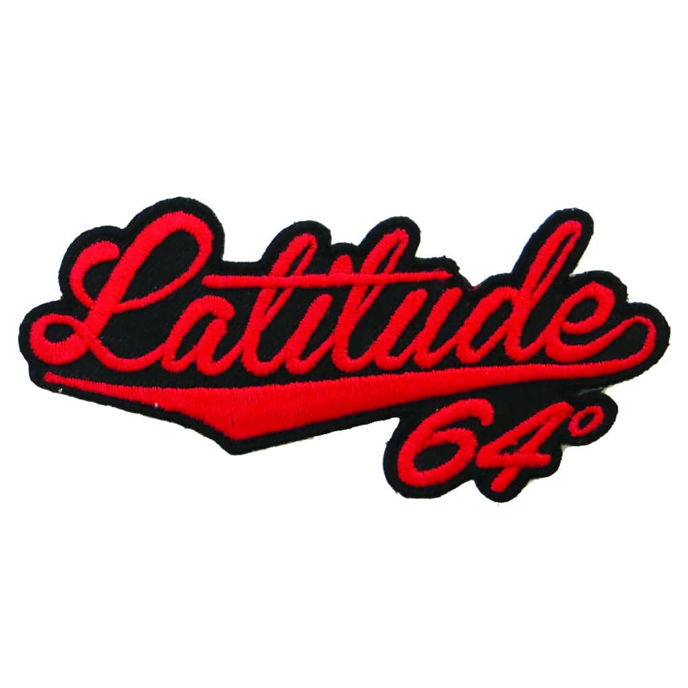 Latitude 64 Golf Discs Accessory Red Latitude 64 Cursive Iron-On Disc Golf Patch
