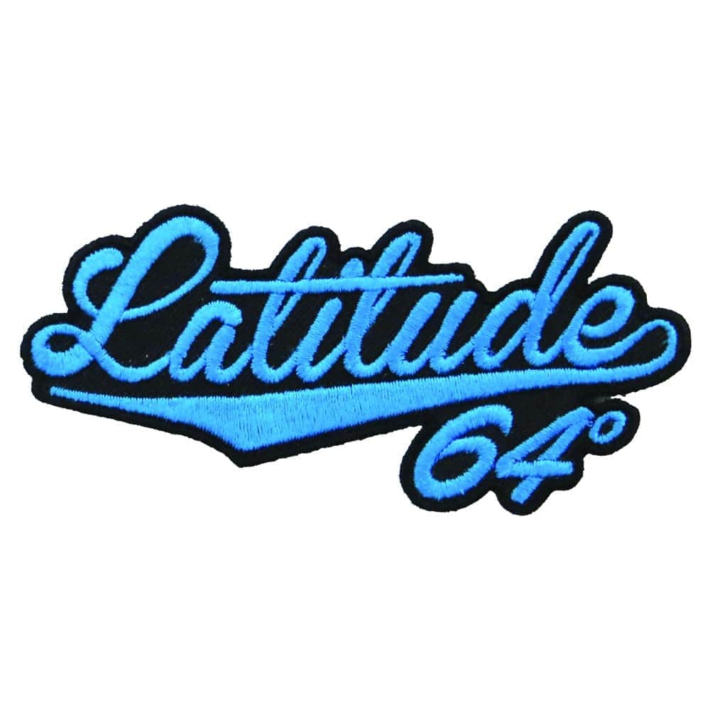 Latitude 64 Golf Discs Accessory Blue Latitude 64 Cursive Iron-On Disc Golf Patch