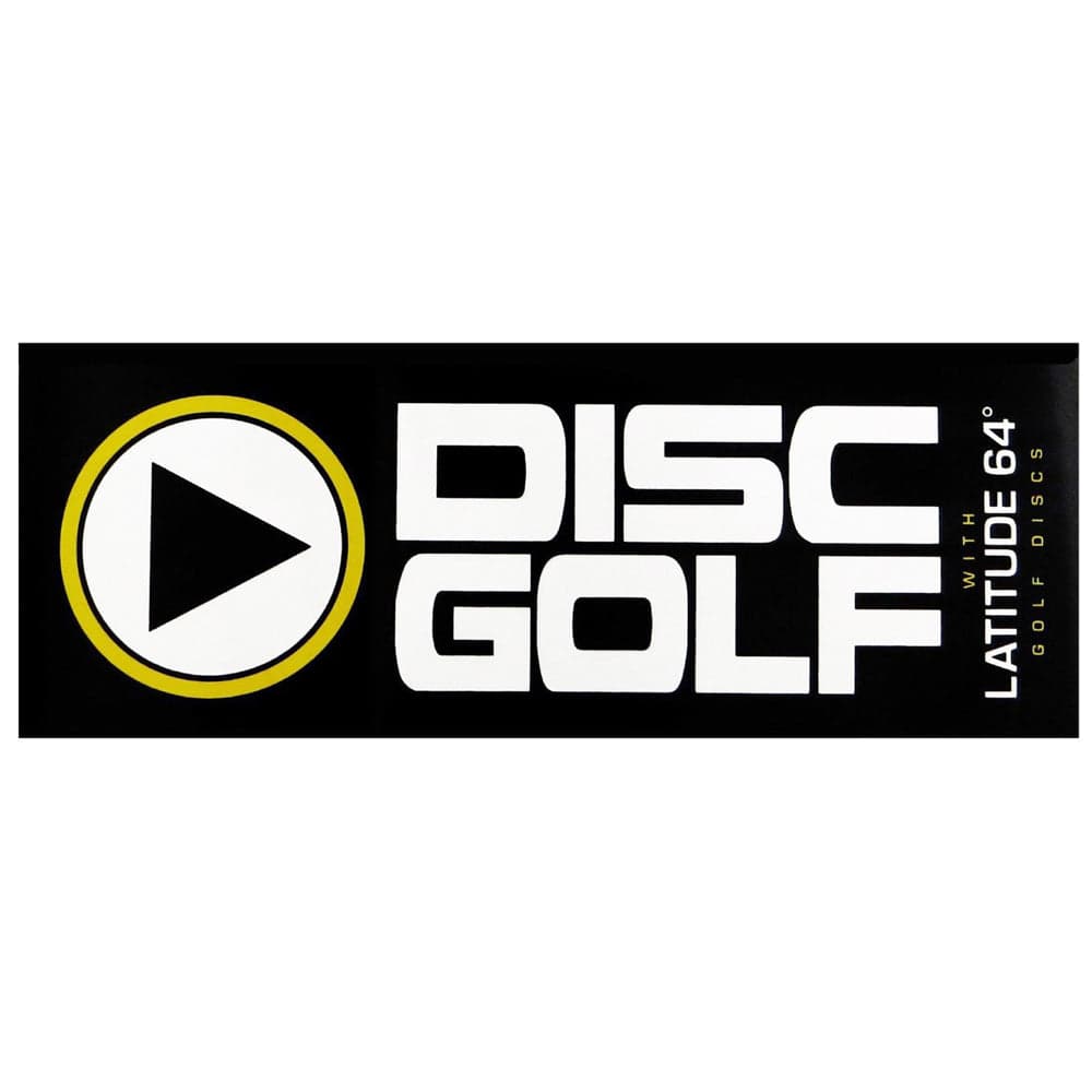 Latitude 64 Golf Discs Accessory Latitude 64 Golf Discs Play Disc Golf Sticker - Black